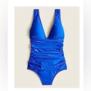 J Crew Ruched femme one-piece swimsuit - size 8 Regal Blue